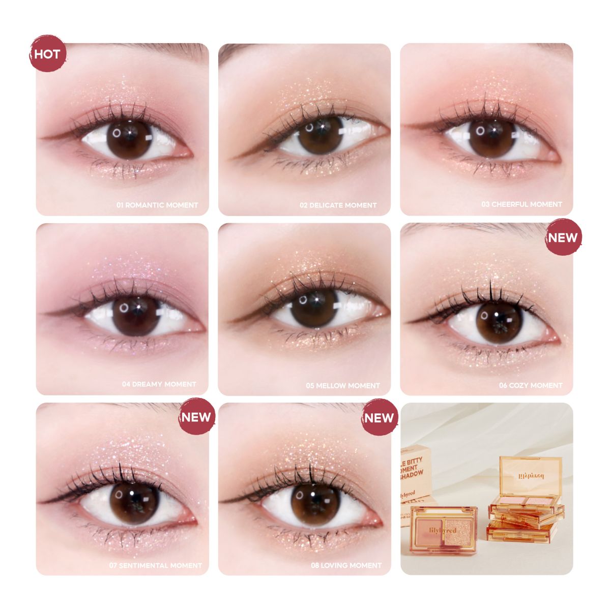 Bảng Phấn Mắt 2 Màu Lilybyred Little Bitty Moment Eyeshadow 1.7g