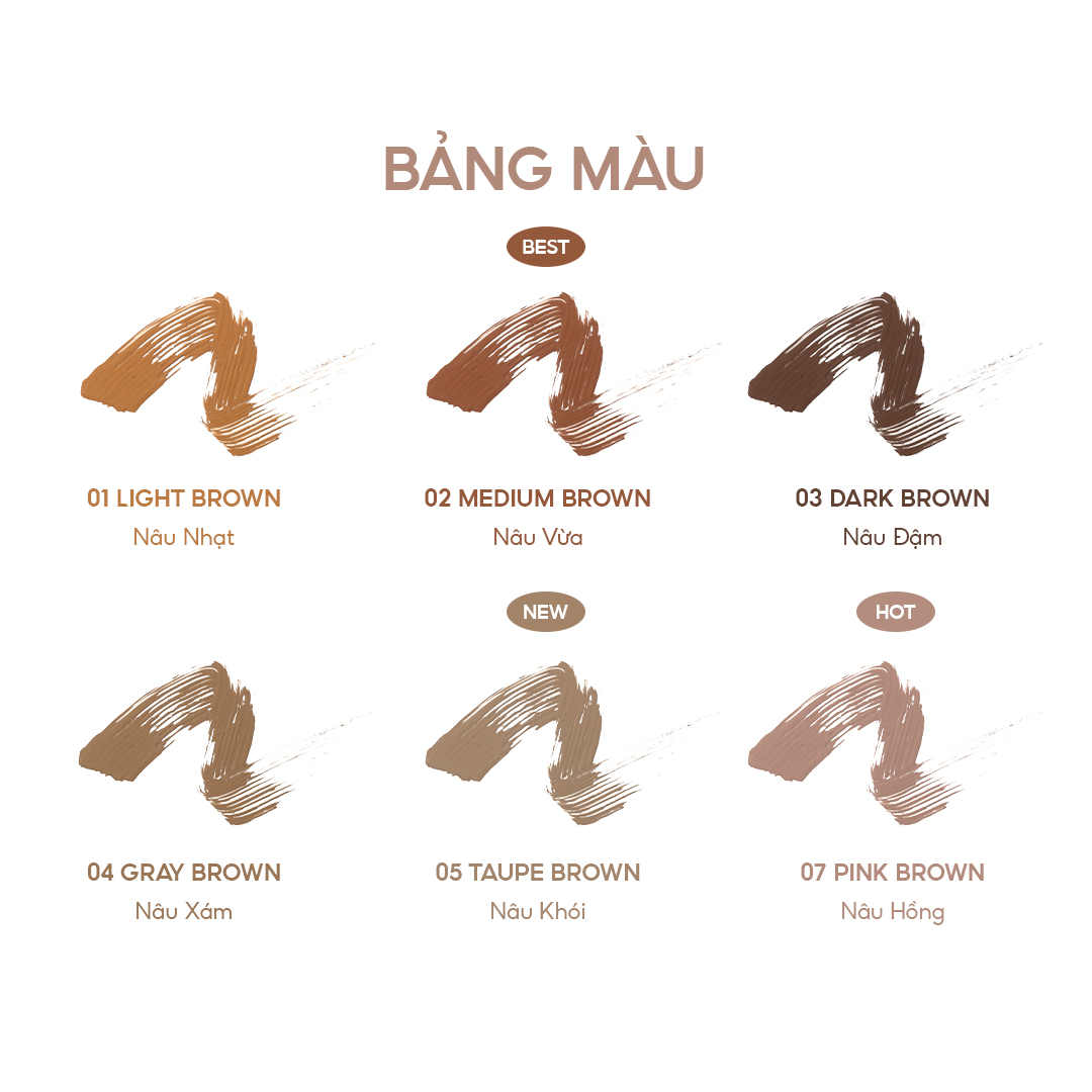 [New Launching] Mascara Lông Mày Lâu Trôi Lilybyred Skinny Mes Brow Mascara 3.5g