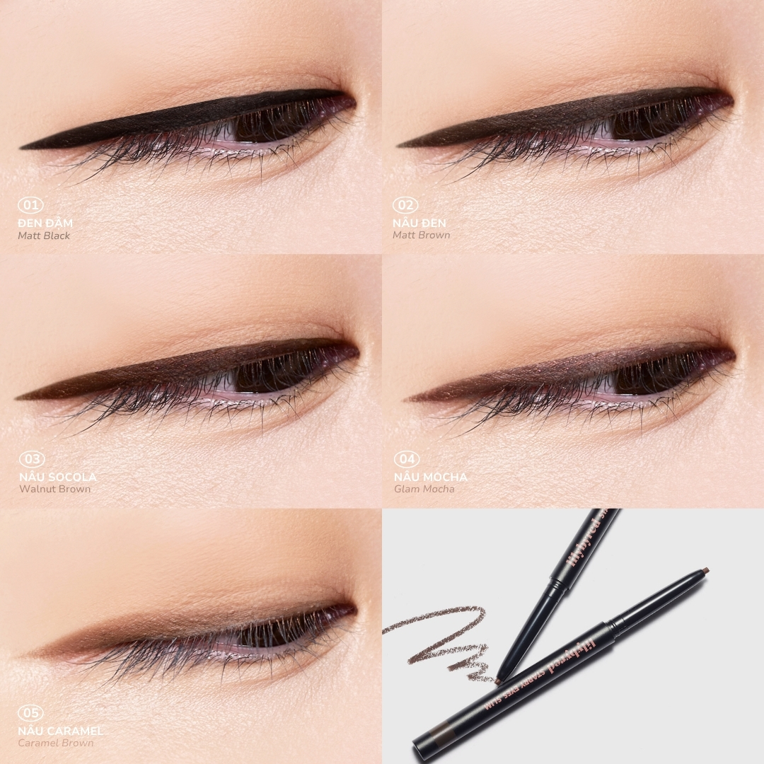 Chì Kẻ Mắt Dạng Gel Siêu Mảnh Lâu Trôi Lilybyred Starry Eyes Am9 to Pm9 Slim Gel Eyeliner 0.14g