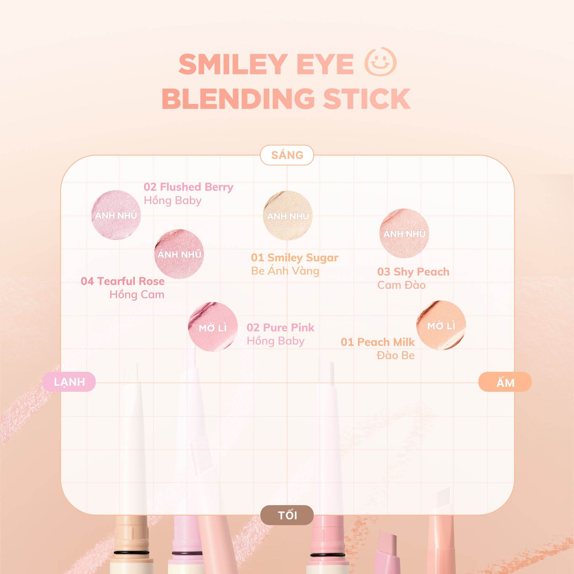 Sáp Kẻ Bọng Mắt Lilybyred Smiley Eye Blending Stick 0.22g